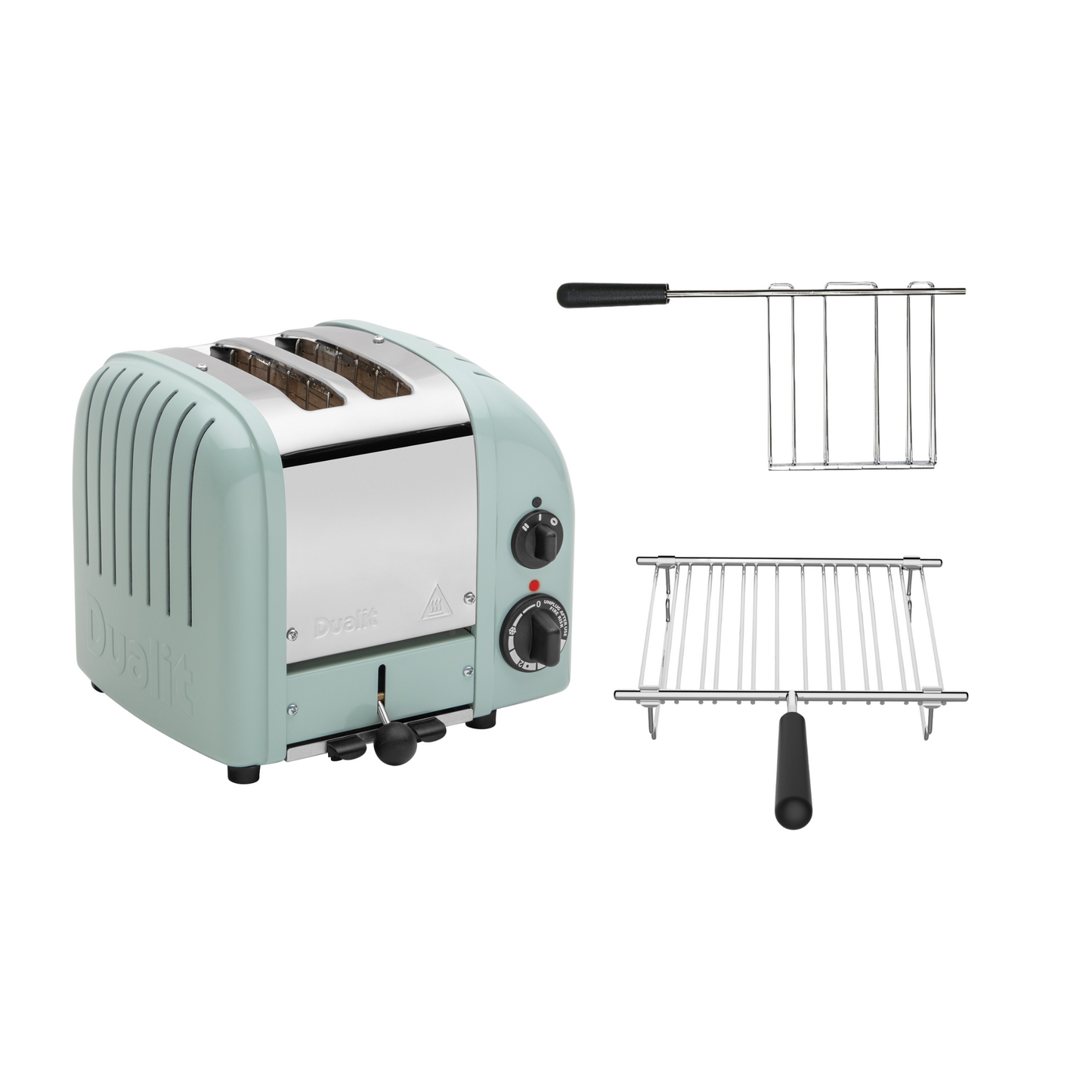 Dualit Toaster Paket 2, 2er Toaster mit Brötchenaufsatz und Sandwichzange