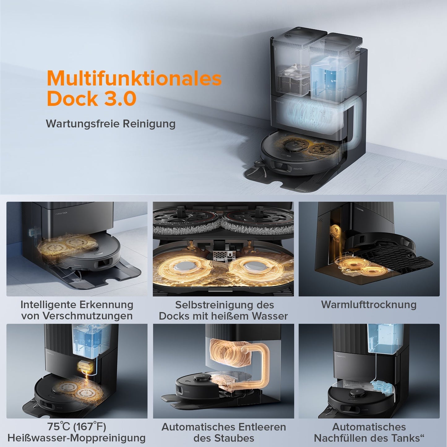 Roborock Qrevo Edge S5A Saugroboter mit Multifunktions-Dockingstation 3.0