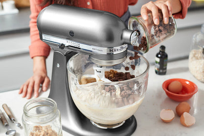 KitchenAid 4,8 L 5KSM185 Artisan Küchenmaschine Beginnerset Artisan Gemüseschneider+Flexirührer