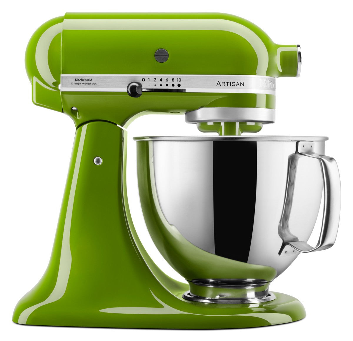 KitchenAid 4,8 L 5KSM175 Artisan Küchenmaschine Allrounderset mit Gemüseschneider+Fleischwolf+Spritzge