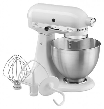 KitchenAid 4,3 L 5K45SS Classic Küchenmaschine Set 5 Fleischwolf+Spritzgebäck+Deckel+Schüssel+Spritz