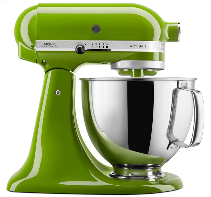 KitchenAid 4,8 L 5KSM175 Artisan Küchenmaschine Breadlover mit Messerschmidt Getreidemühlenvorsatz + Brotbackschüssel
