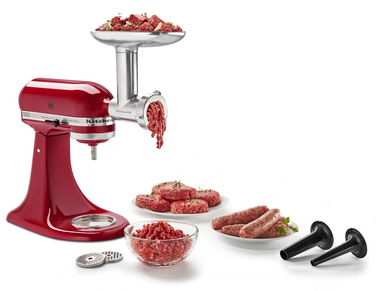 KitchenAid Metallfleischwolf plus Tschimm Whip Schneebesen