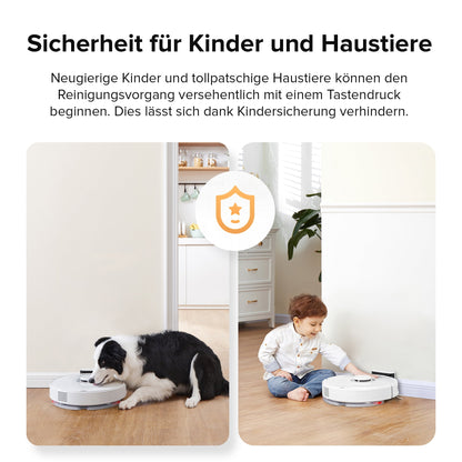 Roborock Q7 Max Saugroboter und Wischmopp mit 4200 Pa Saugleistung.