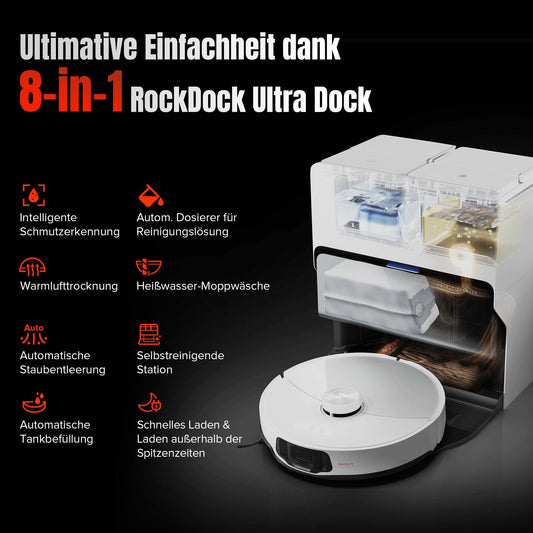 Roborock S8 MaxV Ultra Saugroboter mit 8-in-1 RockDock® Ultra