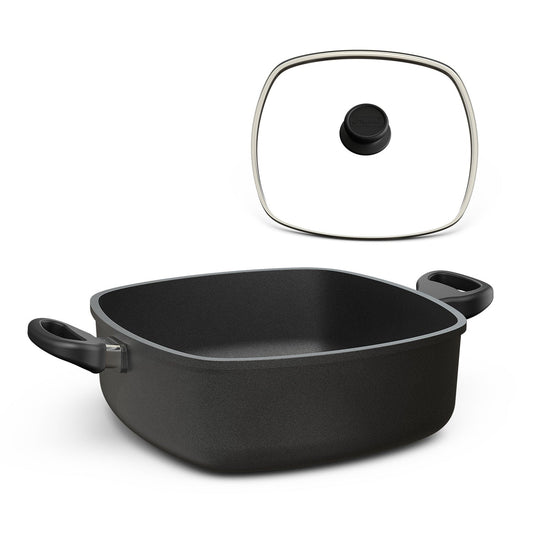 Bräter eckig 28x28 cm I Deckel optional