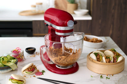KitchenAid 4,8 L 5KSM175 Artisan Küchenmaschine Meatlover mit Ganzmetall- Fleischwolf