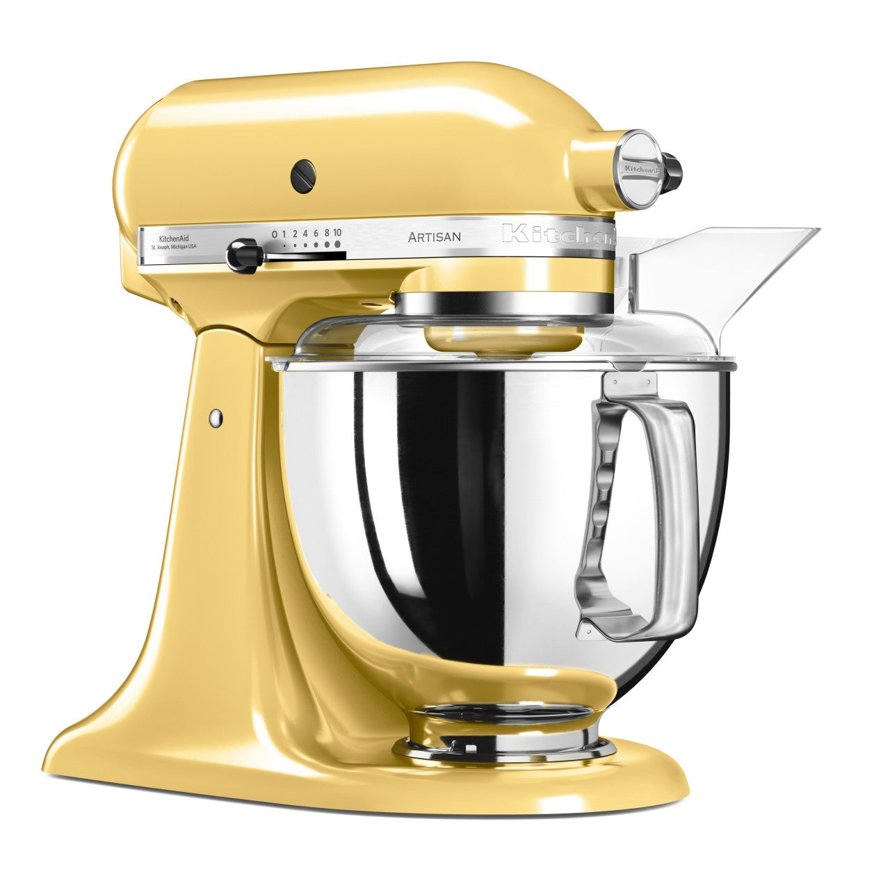 KitchenAid 4,8 L 5KSM175 Artisan Küchenmaschine Steellover mit Edelstahl-Werkzeugen