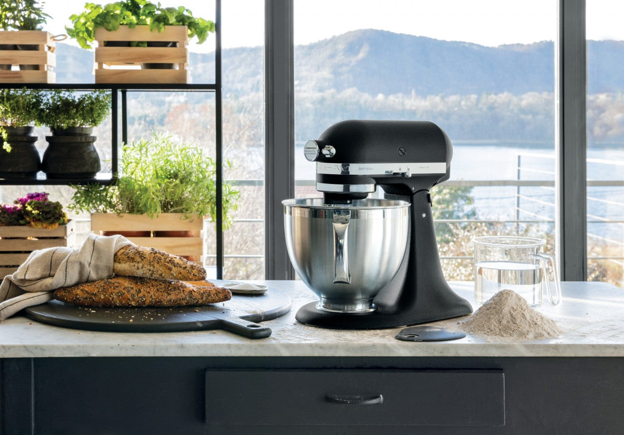 KitchenAid 4,8 L 5KSM185 Artisan Küchenmaschine Profiset Fleischwolf+Spritzgebäck+Gemüseschneider+Pürie