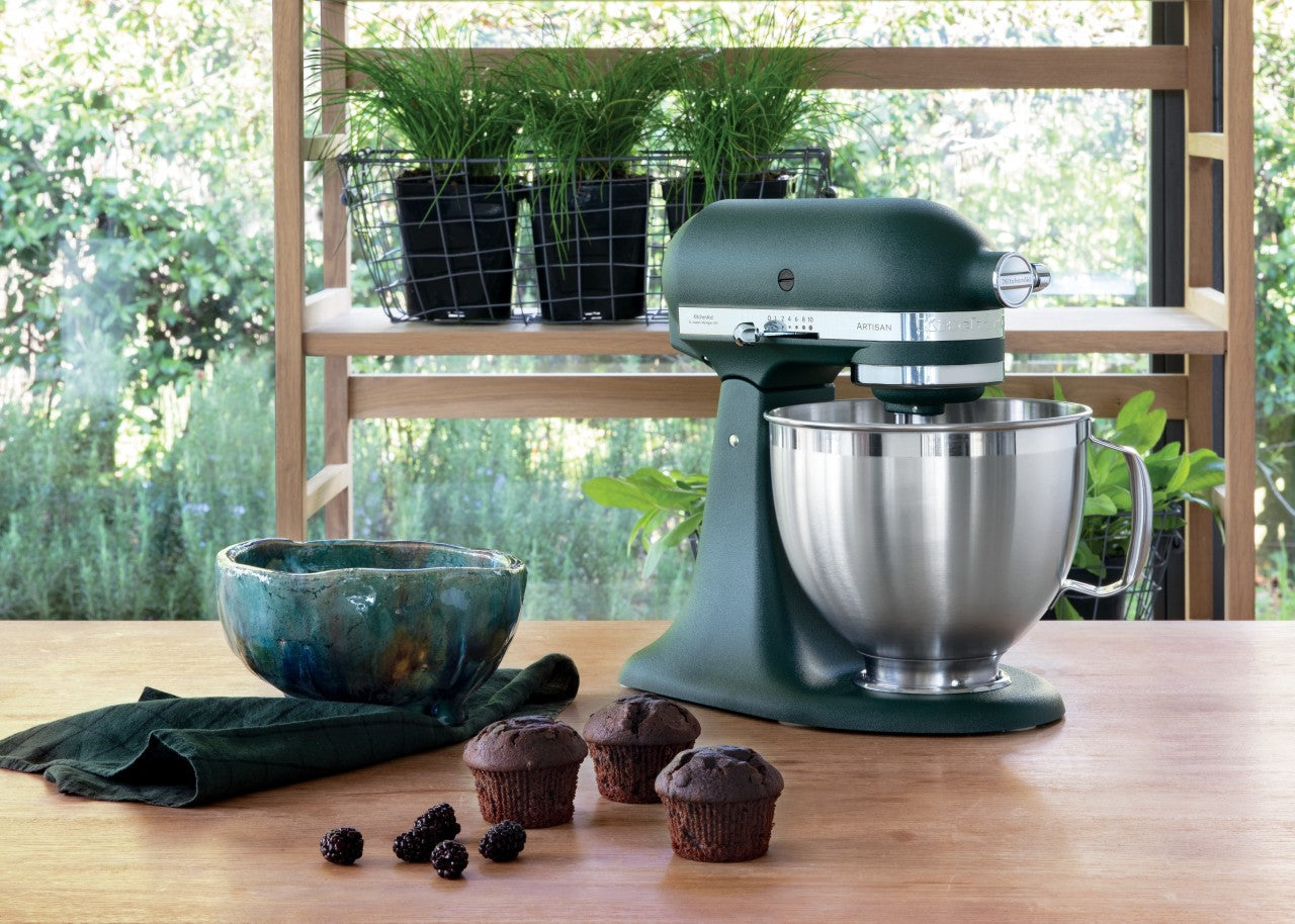 KitchenAid 4,8 L 5KSM185 Artisan Küchenmaschine Allrounderset Fleischwolf+Spritzgebäck+Gemüseschneider