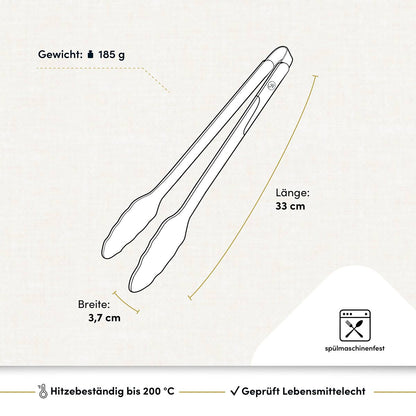 Küchenzange mit robustem Edelstahlkern