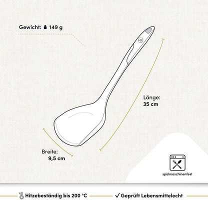 Pfannenschaufel mit robusten Edelstahlkern