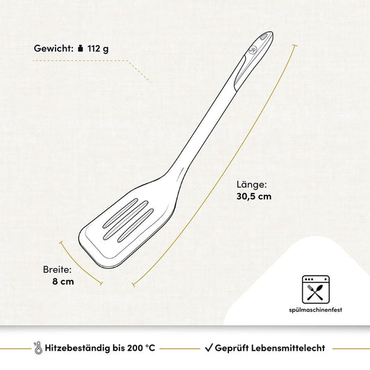Pfannenwender mit robustem Edelstahlkern
